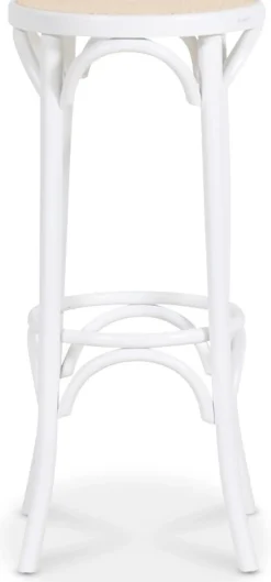 barpall No 73 vit med rottingsits 80 cm