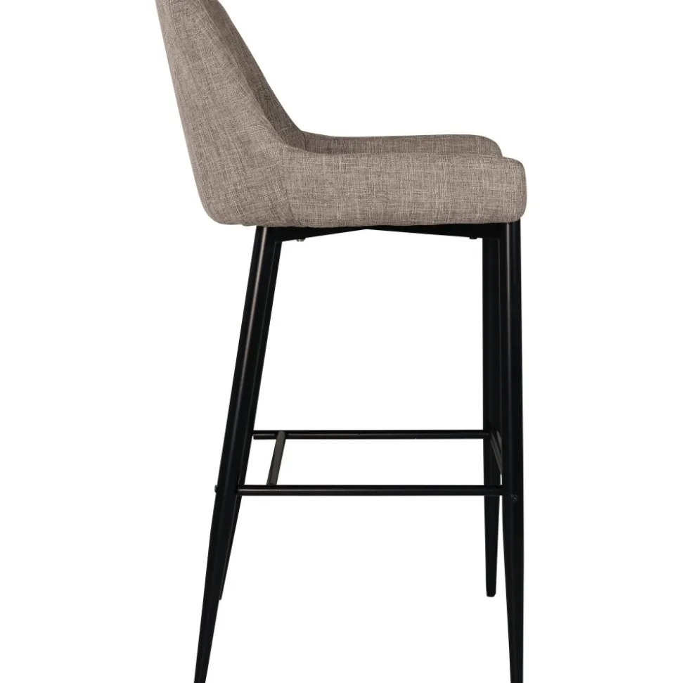 Barstol beige tyg sitthöjd 74 cm