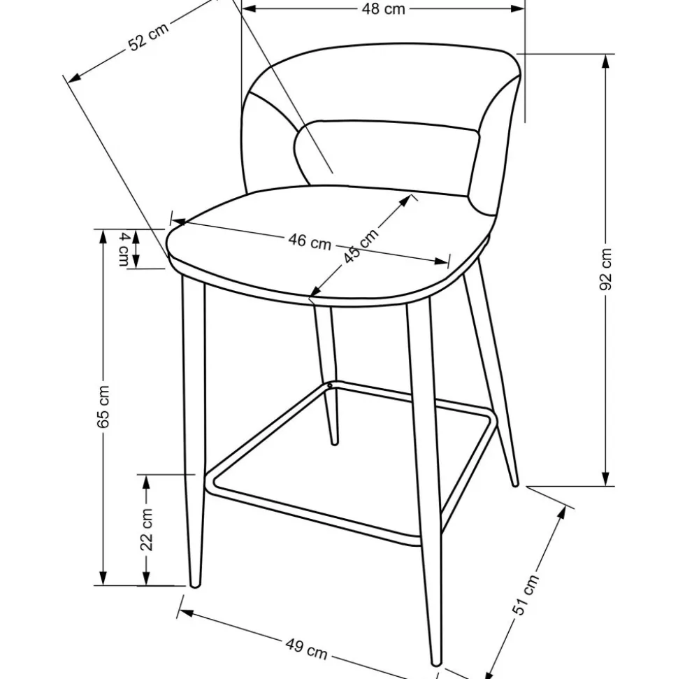 Barstol beige/valnöt sitthöjd 65 cm - Pelican + Textilrengöring för möbler