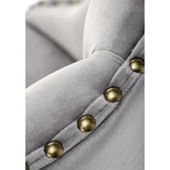 Barstol grå sammet gaslift - Pelican