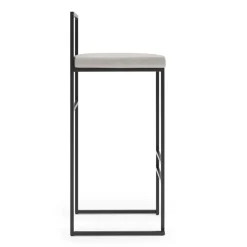 Barstol sitthöjd 75 cm beige sammet