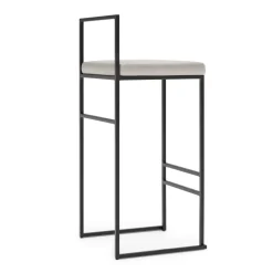 Barstol sitthöjd 75 cm beige sammet