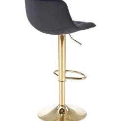 Barstol svart sammet med guldfot - Sitthöjd 62-84 cm + Textilrengöring för möbler