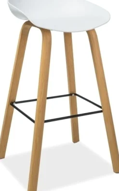Barstol vit / Trä sitthöjd 76 cm