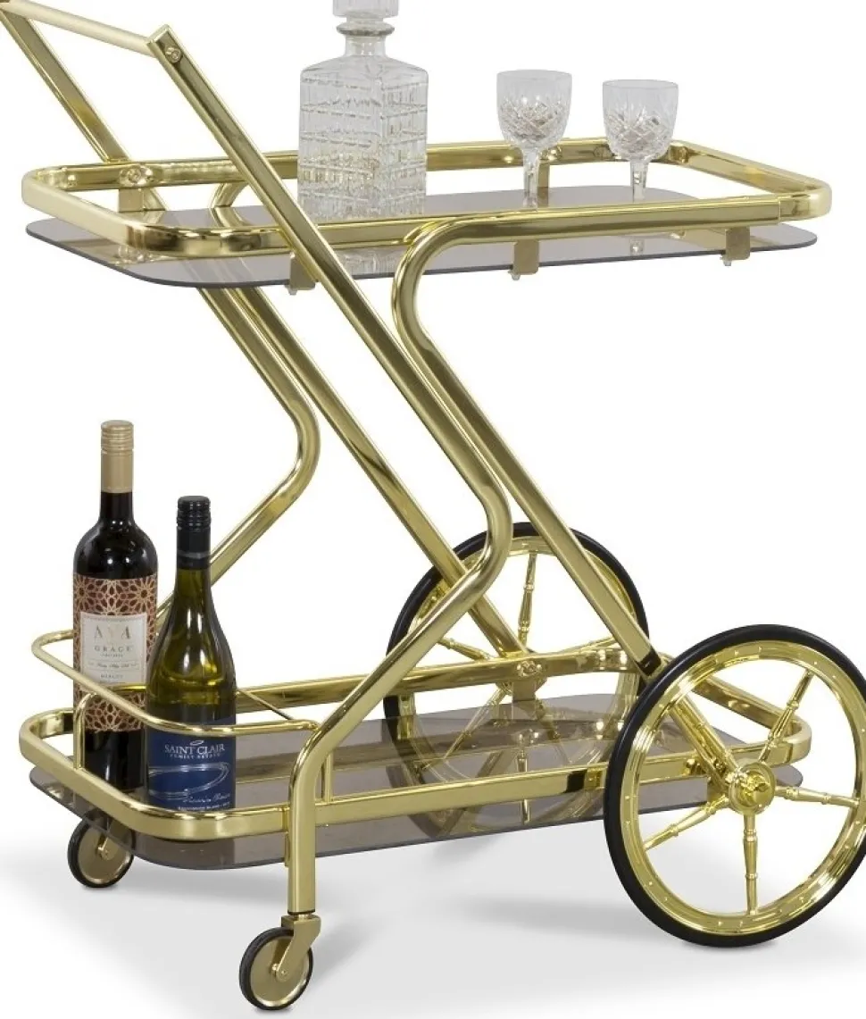 Barvagn i mässing - Winchester + Möbeltassar