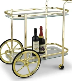 Barvagn med hjul mässing - Rochester + Fläckborttagare för möbler