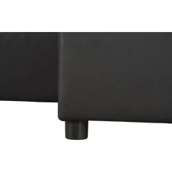 Bäddsoffa 218 cm PU-läder svart - Dream