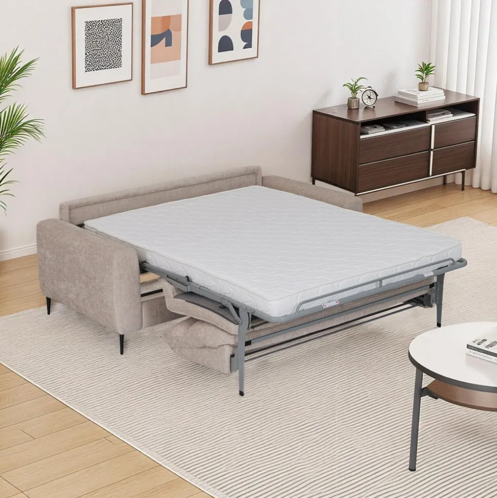 Bäddsoffa framåt bäddad beige - Hoven