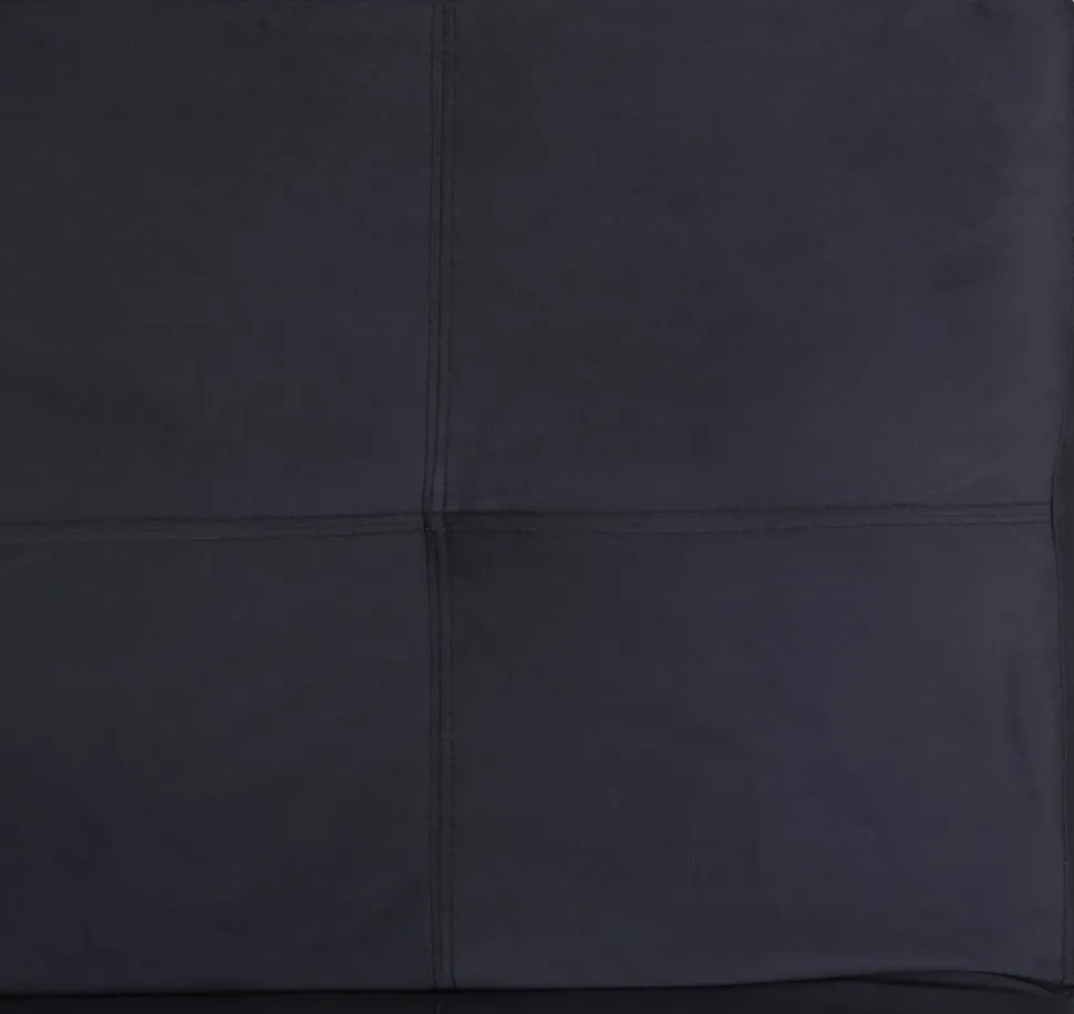 Bäddsoffa i mörkgrå sammet + Möbeltassar