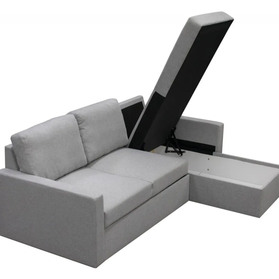 Bäddsoffa med förvaring 220 cm bred