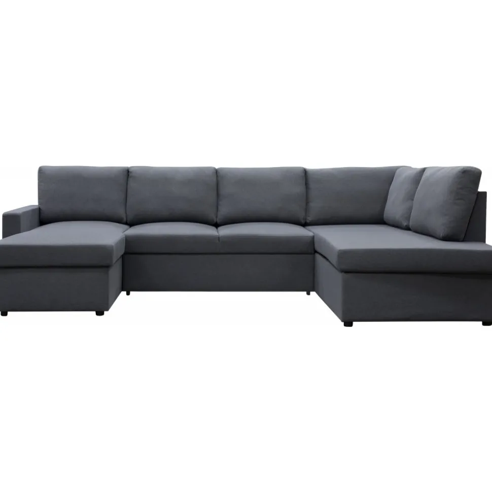 Bäddsoffa U-modell mörkgrå - Tärnö + Fläckborttagare för möbler