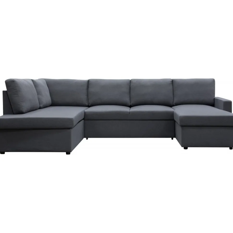 Bäddsoffa U-modell mörkgrå - Tärnö + Fläckborttagare för möbler