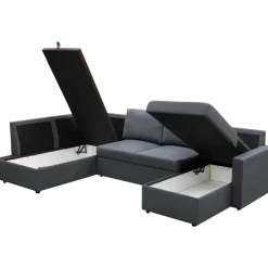 Bäddsoffa U-modell mörkgrå - Tärnö + Fläckborttagare för möbler