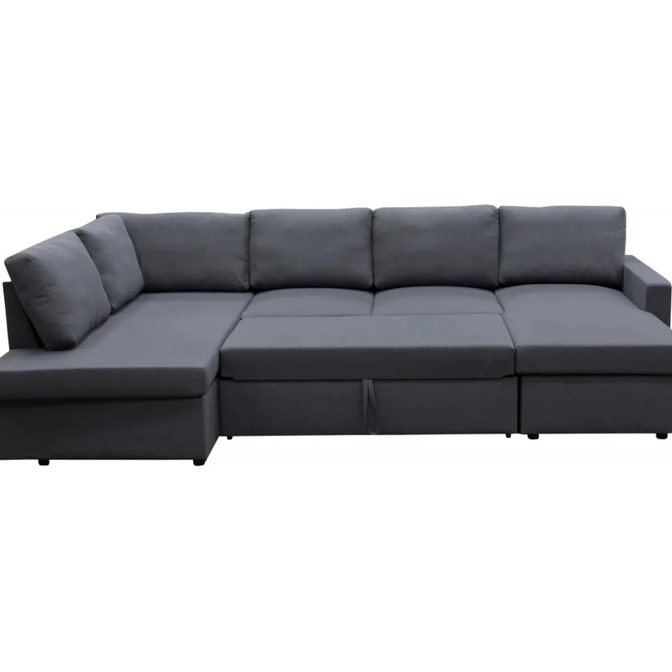 Bäddsoffa U-modell mörkgrå - Tärnö + Fläckborttagare för möbler