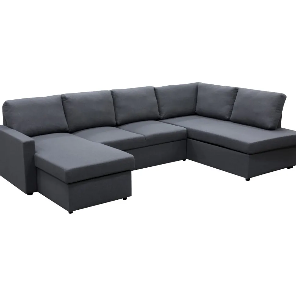 Bäddsoffa U-modell mörkgrå - Tärnö + Textilrengöring för möbler