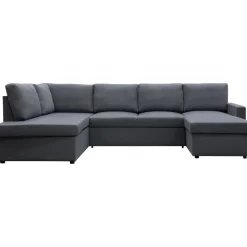 Bäddsoffa U-modell mörkgrå - Tärnö + Textilrengöring för möbler