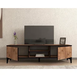 Begi TV-bänk - Furu/svart