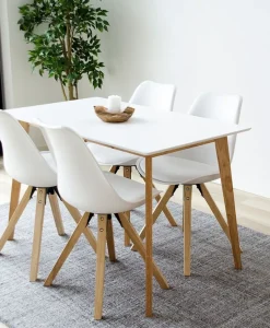 Bergen Matstol - Vit/natur