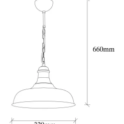 Berkeley taklampa 225-S - Guld