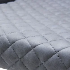 Bernt stol i grå PU med diamant mönster