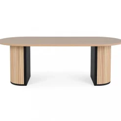 Bianca bord 200x90 cm whitewash ek + Möbeltassar