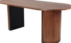 Bianca ovalt matbord 200x90 cm - Valnöt