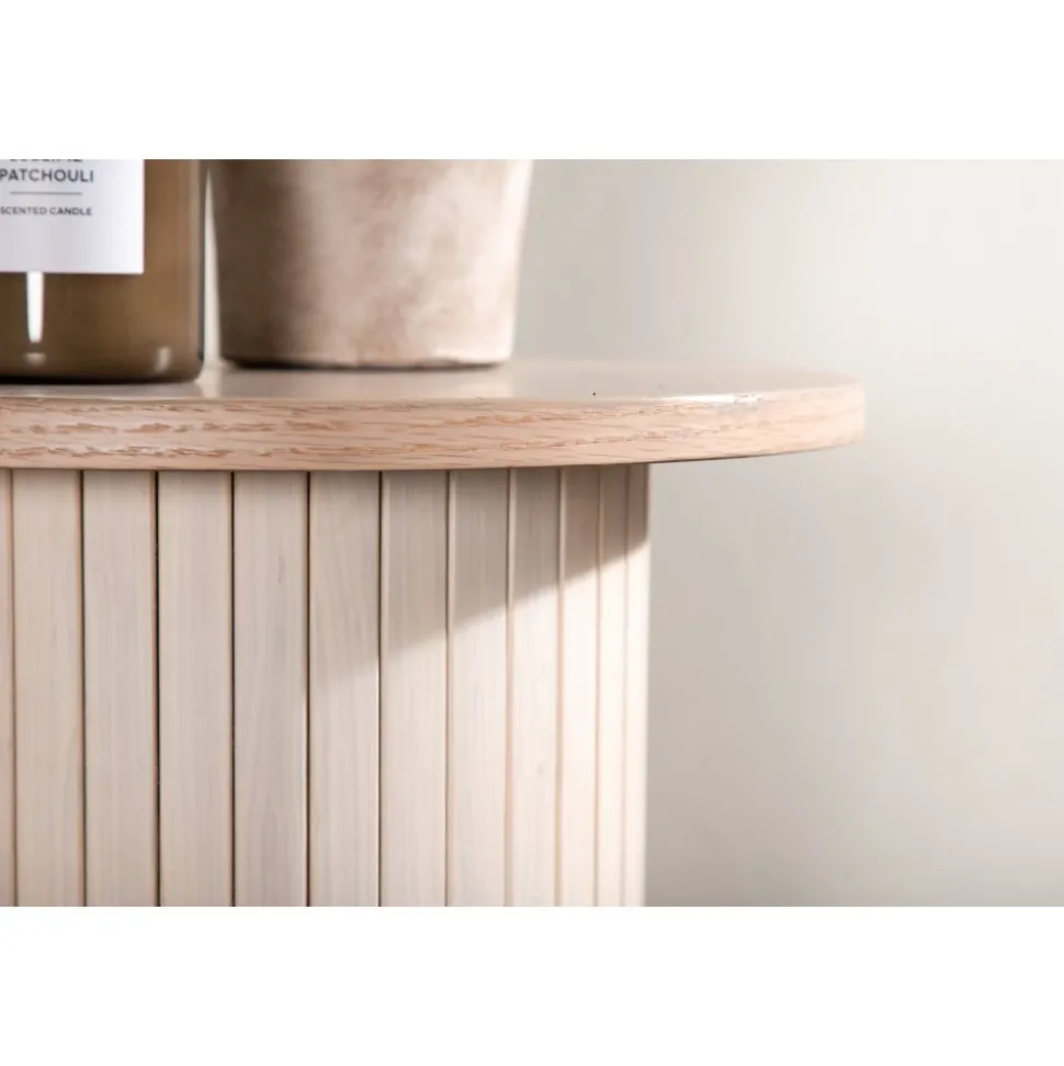 Bianca sidobord Ø40 cm - Whitewash