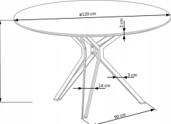 Bibbi runt matbord Ø120 cm i vit högglans