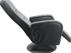 Bibi reclinerfåtölj i svart konstläder