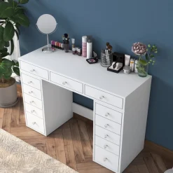 Bijou sminkbord 6 - 120 x 44,5 cm - Vit