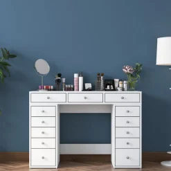 Bijou sminkbord 6 - 120 x 44,5 cm - Vit