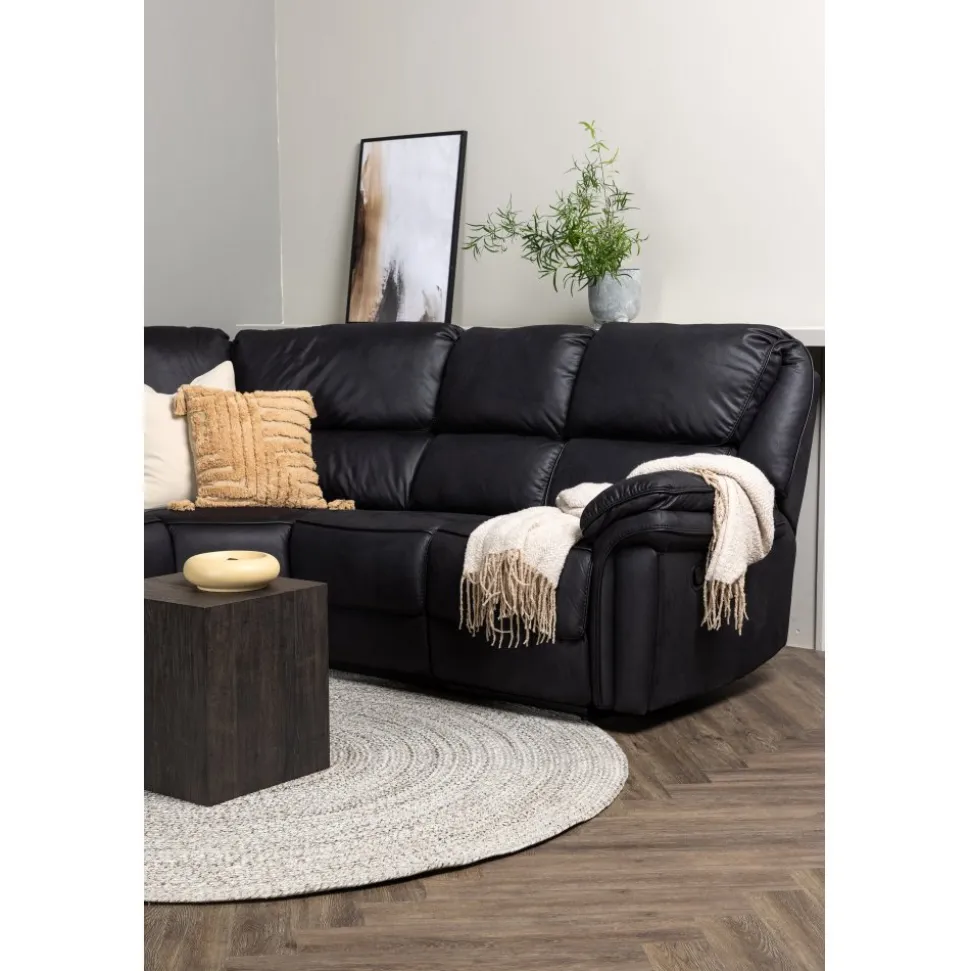 Biosoffa recliner i svart PU