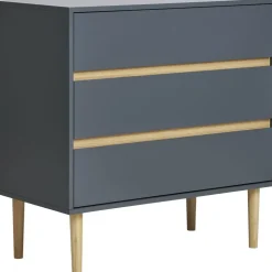 Bisley byrå - Mörkgrå/furu