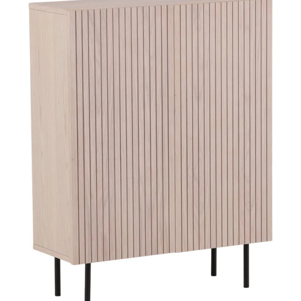 Björkön skåp - Whitewash/svart