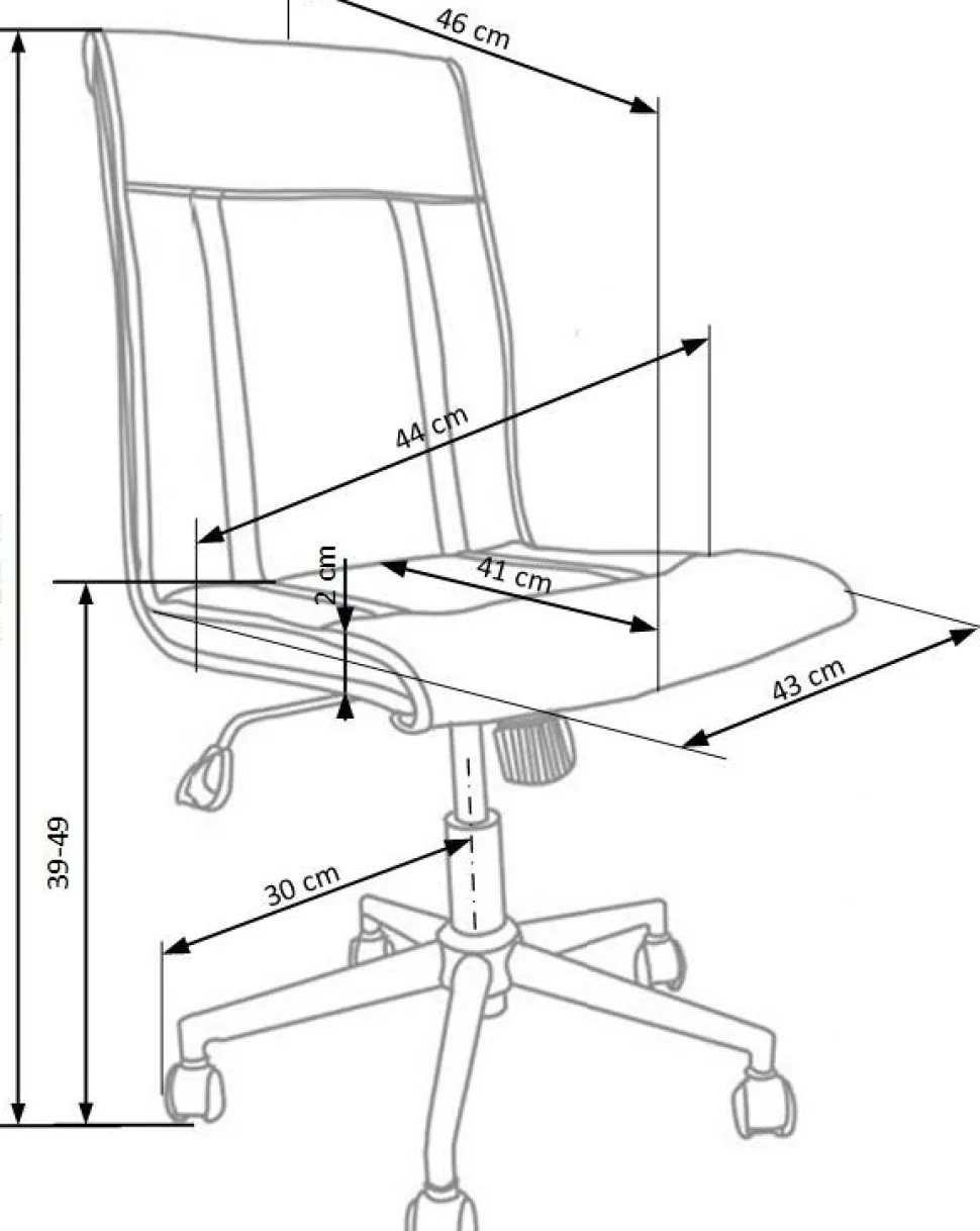 Blakely skrivbordsstol - Vit / Krom