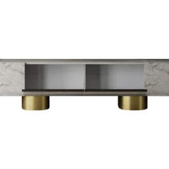 Bohem TV-bänk - Travertin/guld