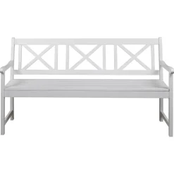 Bohus trädgårdsbänk 3-sits - Vit