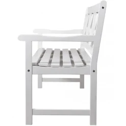 Bohus trädgårdsbänk 3-sits - Vit