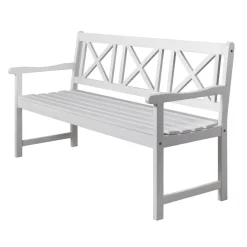 Bohus trädgårdsbänk 3-sits - Vit + Fläckborttagare för möbler