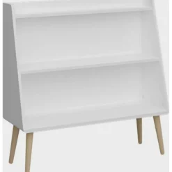 Bokhylla vit med träben