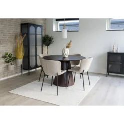 Bolton matgrupp - Mörkbrun/beige + 3.00 x Möbeltassar