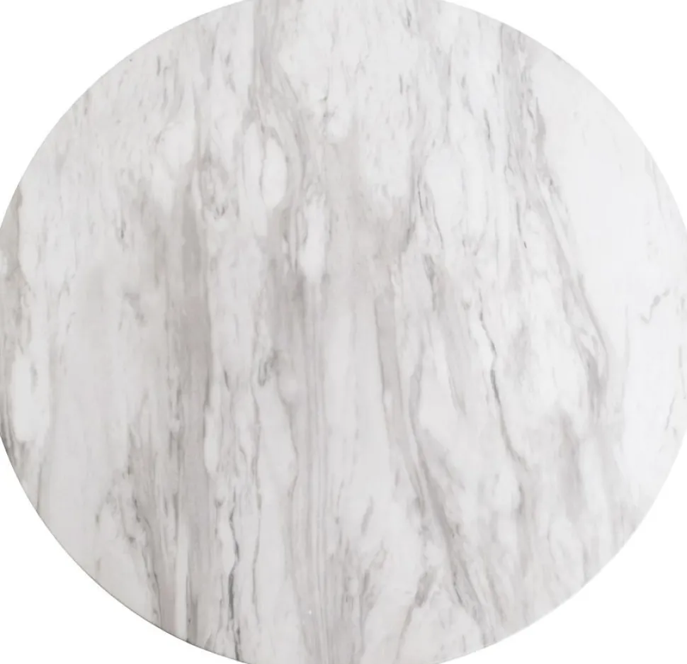 Bolzano Matbord - Marmorimitation/mässing - ø70 + Fläckborttagare för möbler