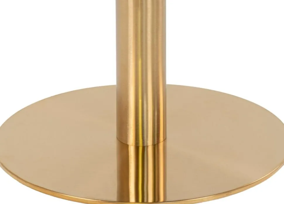 Bolzano Matbord - Marmorimitation/mässing - ø90