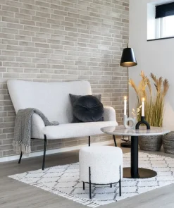 Bolzano Soffbord 70 x 70 cm - Marmorimitation/svart