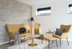 Bolzano Soffbord 70 x 70 cm - Marmorimitation/mässing