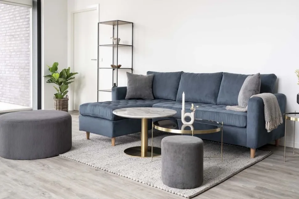 Bolzano Soffbord 70 x 70 cm - Marmorimitation/mässing