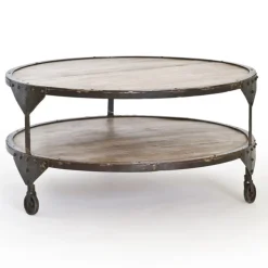 Bombay runt soffbord Ø90 cm - Vintage + Fläckborttagare för möbler