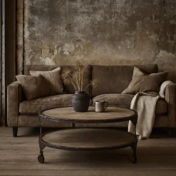 Bombay runt soffbord Ø90 cm - Vintage + Fläckborttagare för möbler