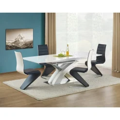 Bonita matbord 160-220 cm - Vit högglans