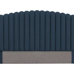 Bornholm sänggavel blå sammet - Valfri bredd